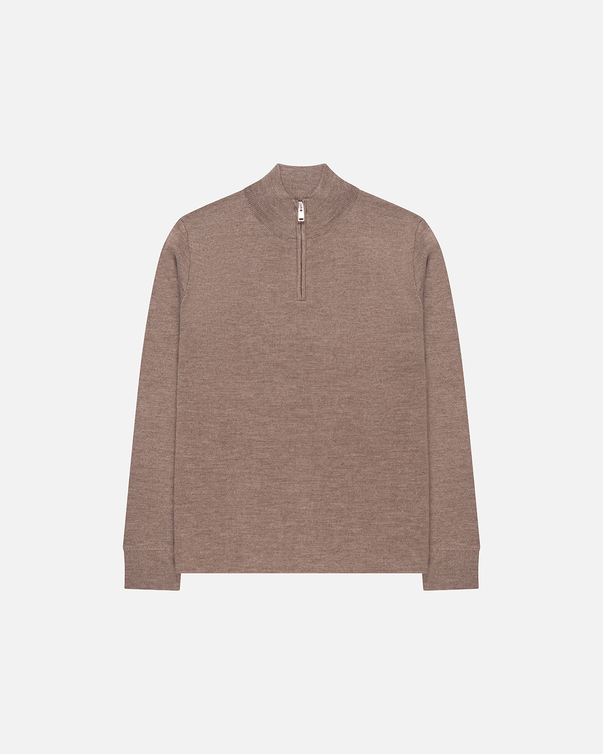GOODPEOPLE Kamark maglione zip mocca lana