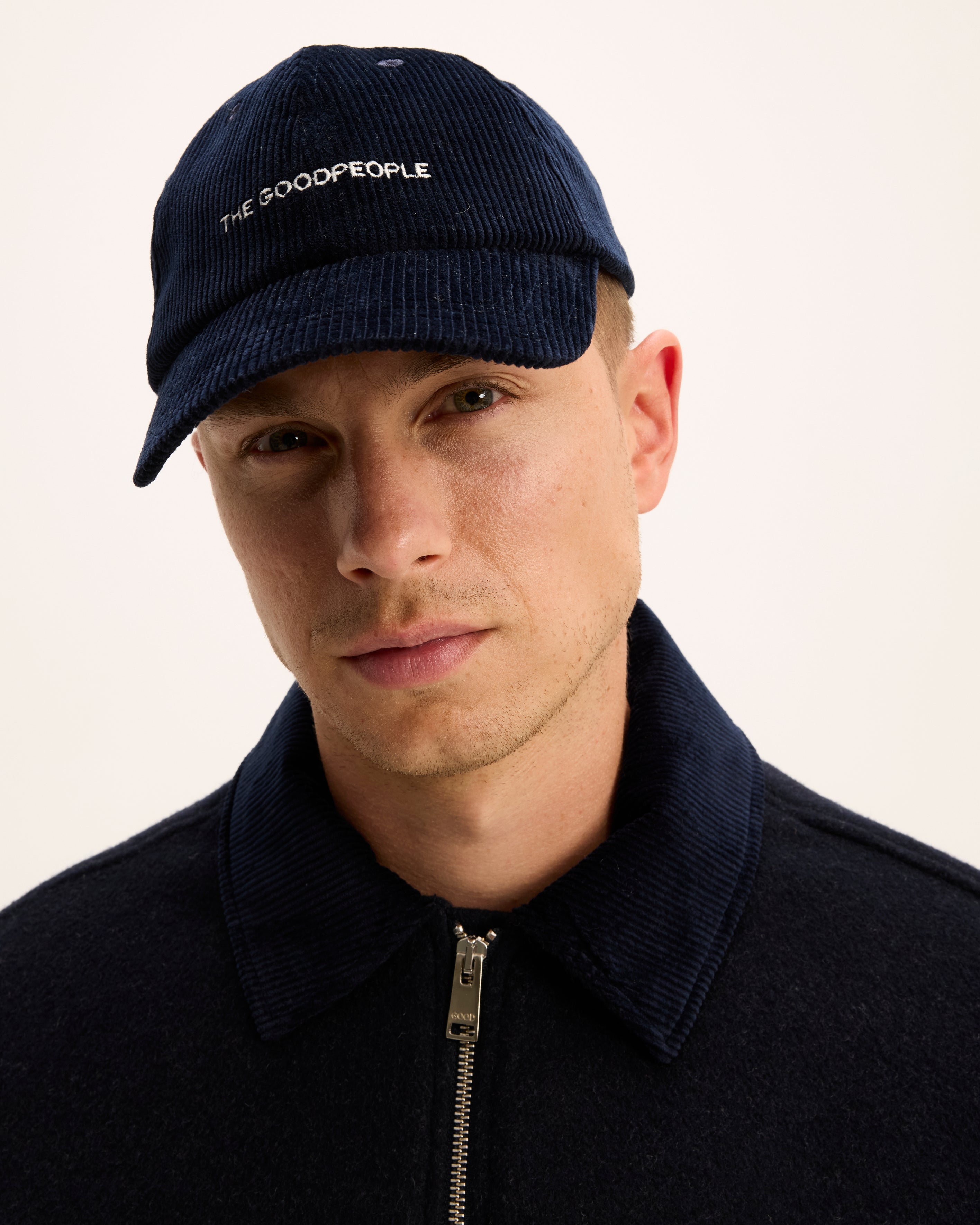 GOODPEOPLE Capcord Cappellino Velluto Blu Navy