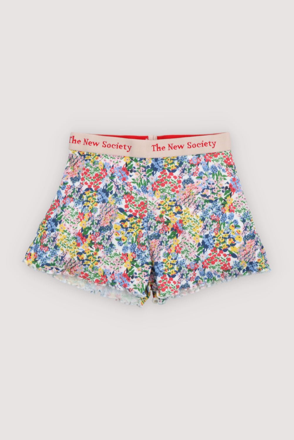 The New Society TNS Rib shorts bimba fiori 6 anni elasticizzati
