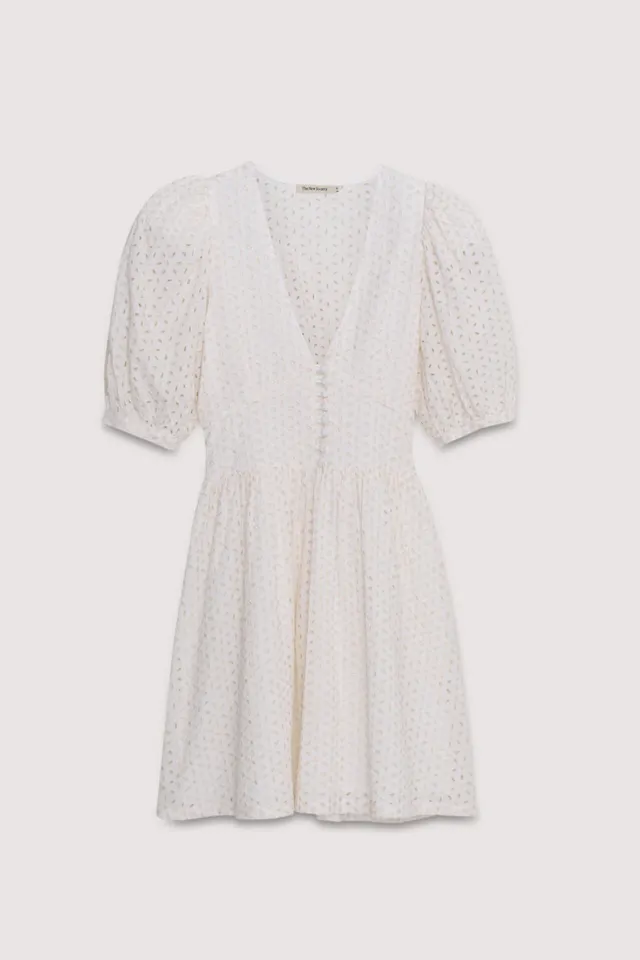 The New Society Nemesis vestito donna bianco ricamato