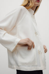 The New Society River camicia bianca tencel