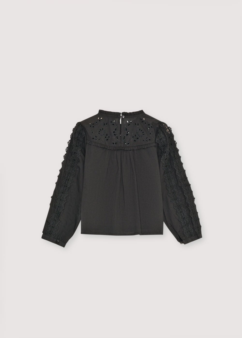 The New Society Dahlia camicetta nera voile pizzo