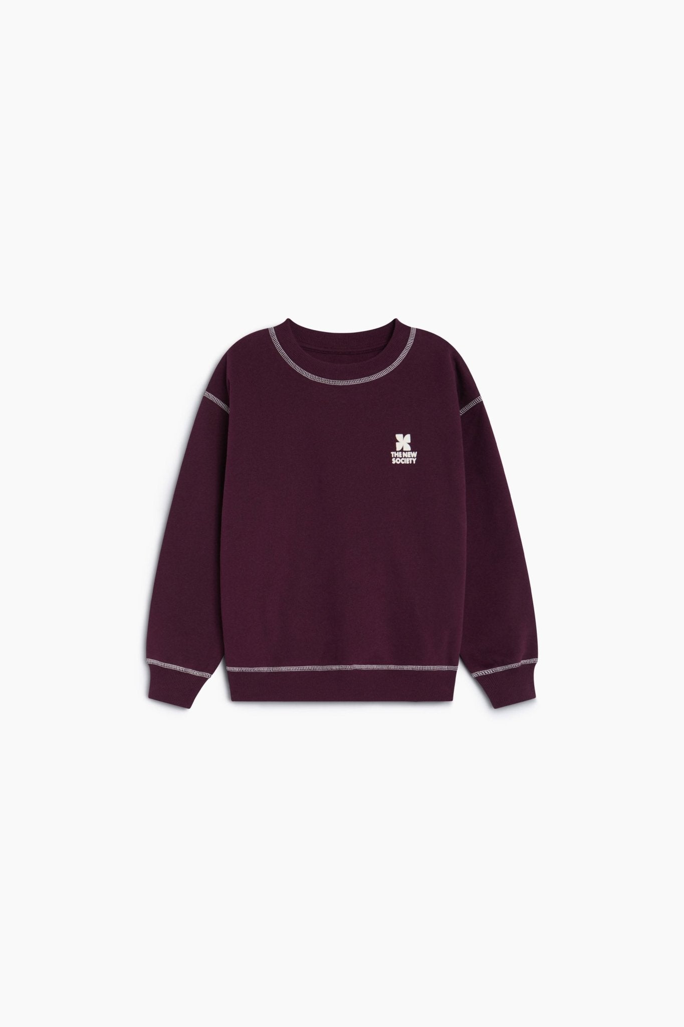 The New Society TNS Logo Special felpa bordeaux cotone