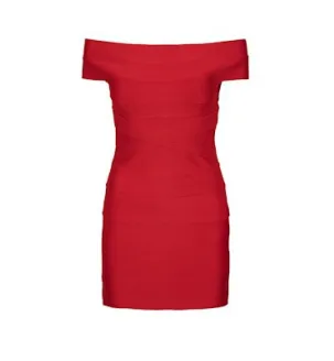 Rotate 1169202240 abito corto rosso donna