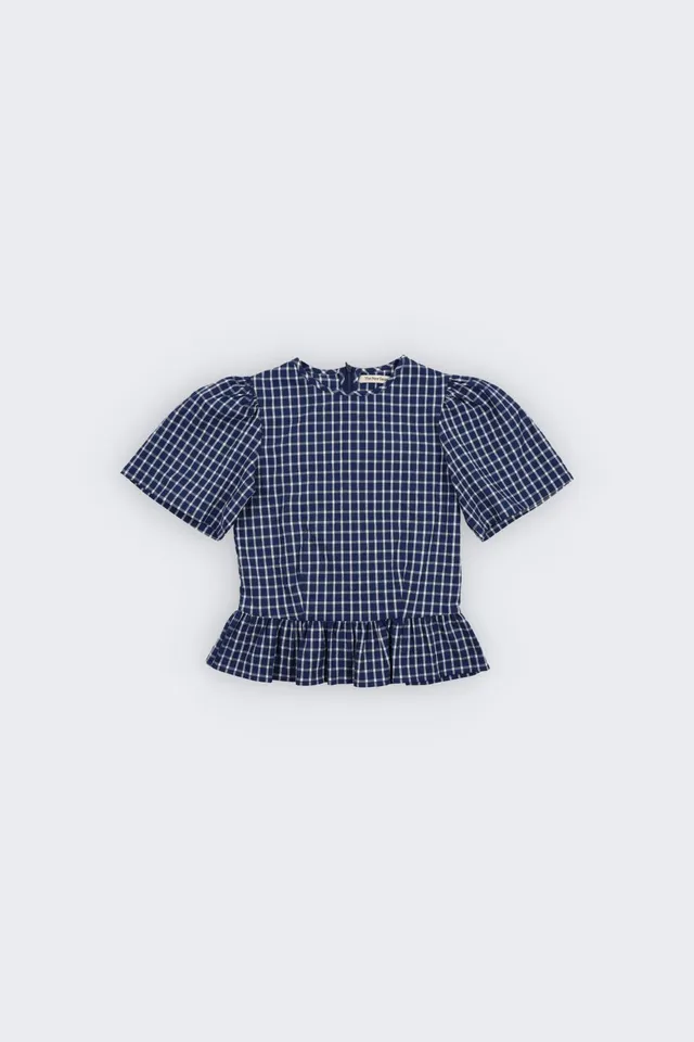 The New Society Jasmine blusa 6y Summer Midnight Checks cotone