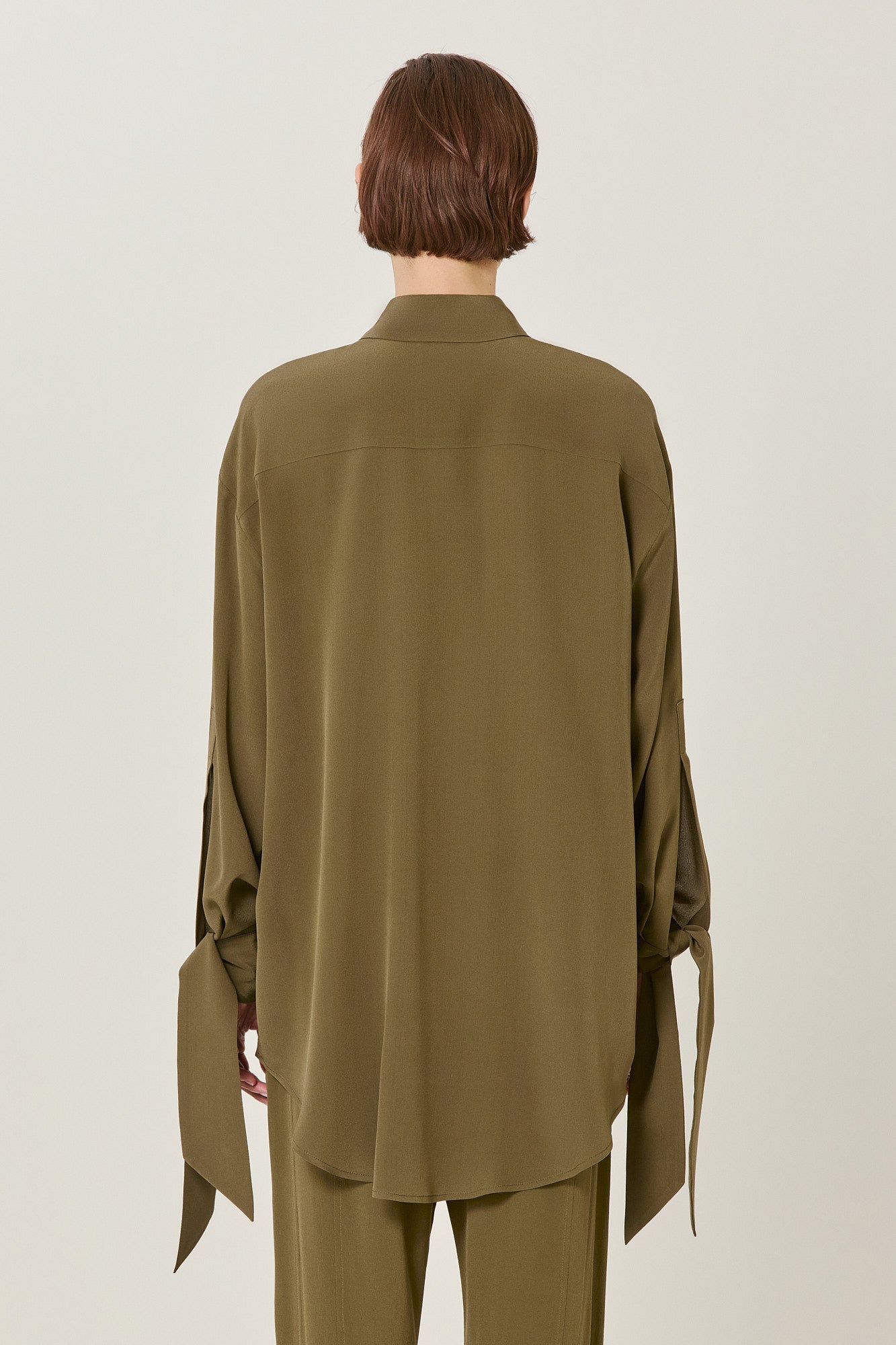 Sa Su Phi Susanna camicia fango crepe de chine