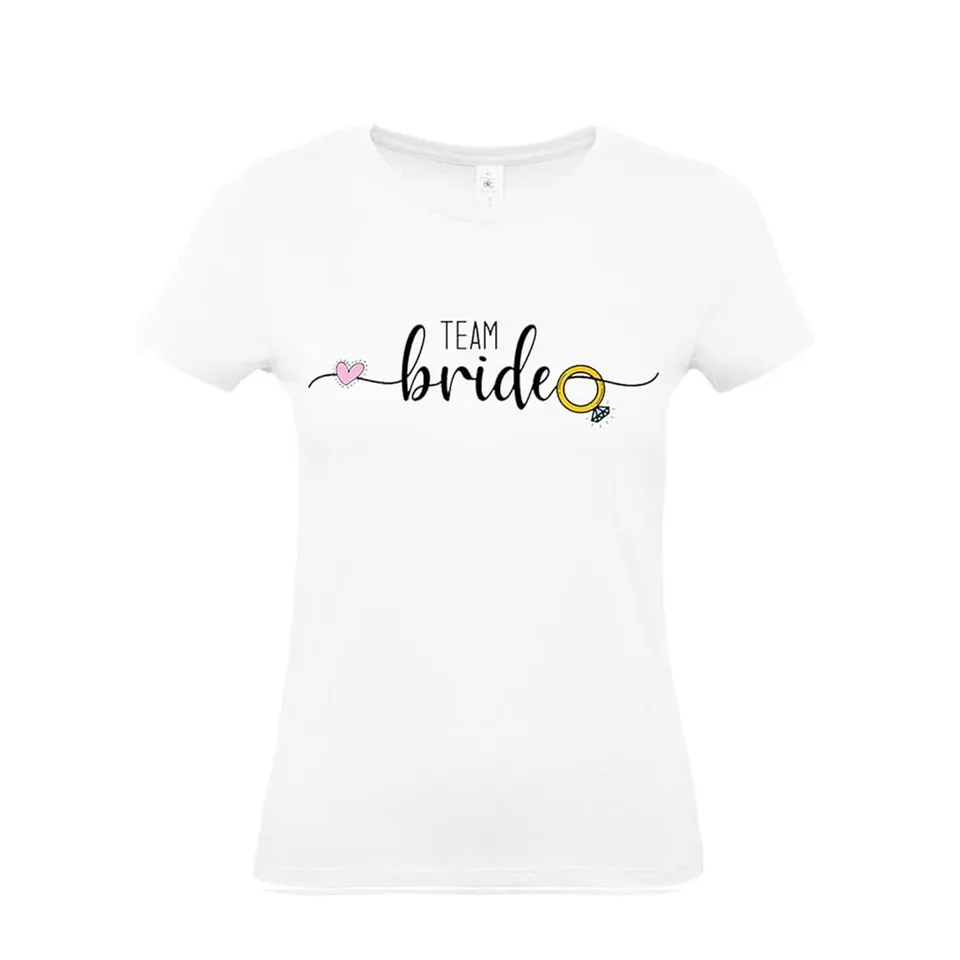 Mr. Gadgets Team Bride To Be t-shirt addio nubilato cotone