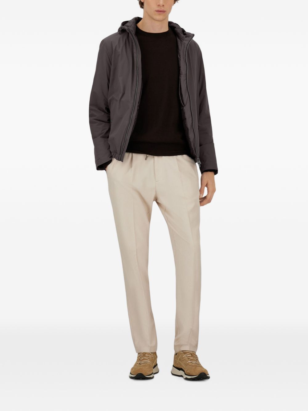 Herno MG00043UR maglia marrone scuro uomo