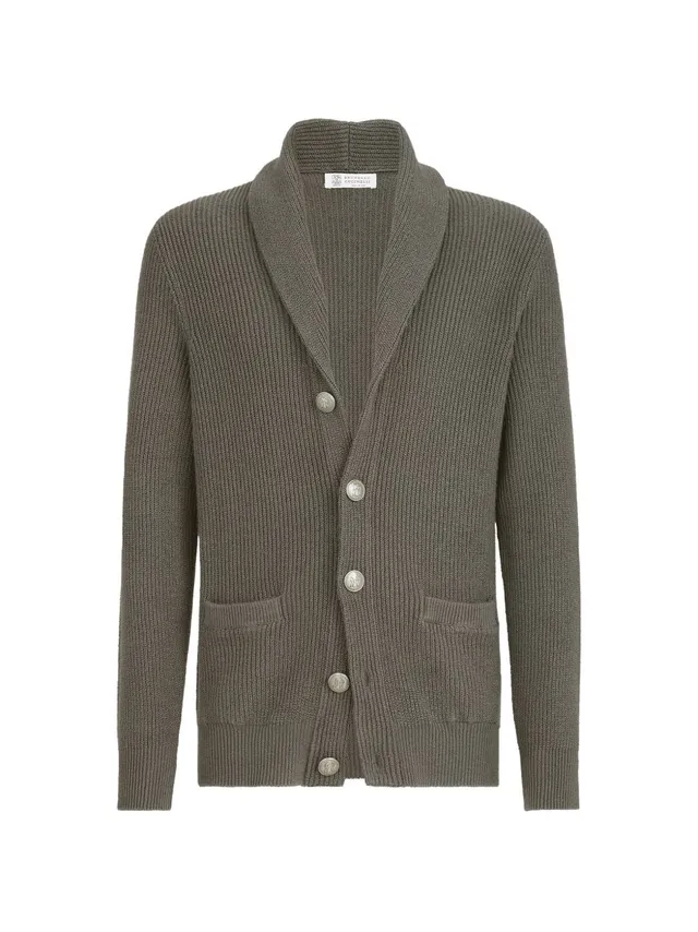 Brunello Cucinelli MNI709706 Cardigan Army Uomo