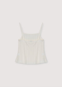 The New Society Romero top donna ecru spalline cotone