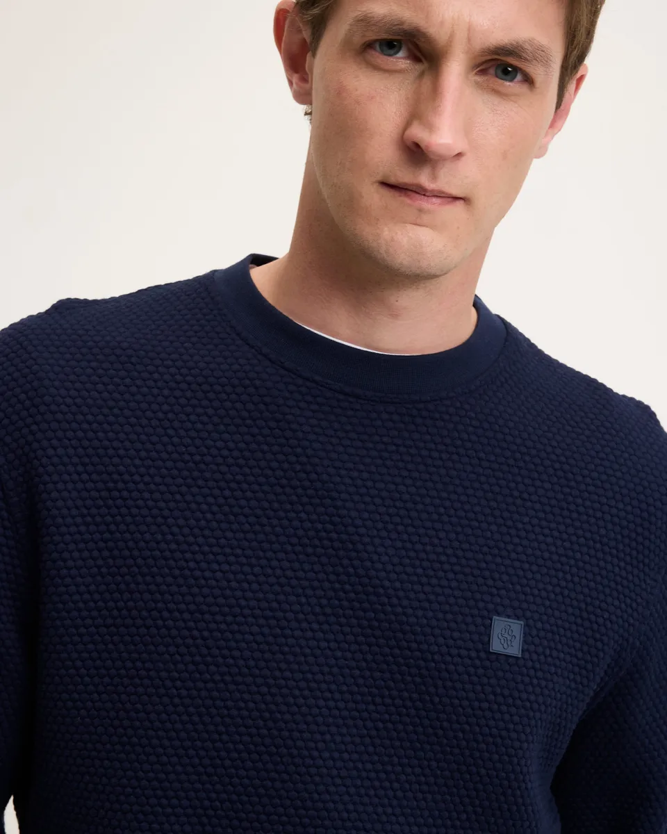 GOODPEOPLE Leroy maglione cotone patch navy