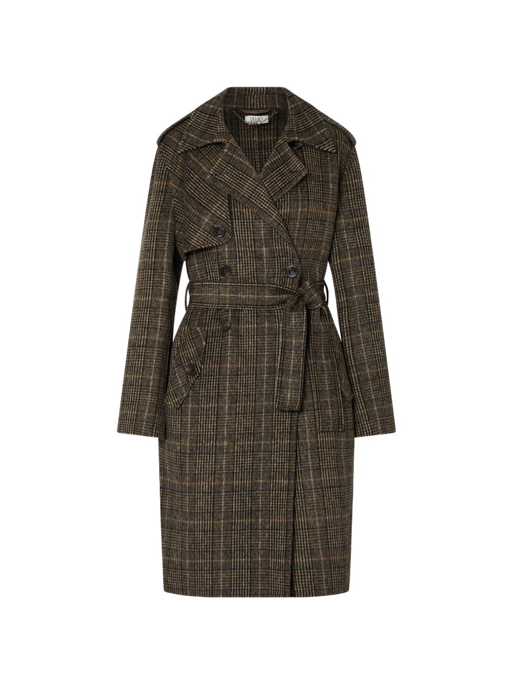 Liu Jo White WF6006T677A cappotto donna camel check