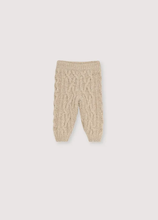 THE NEW SOCIETY Lila legging neonato Moonlight White lana