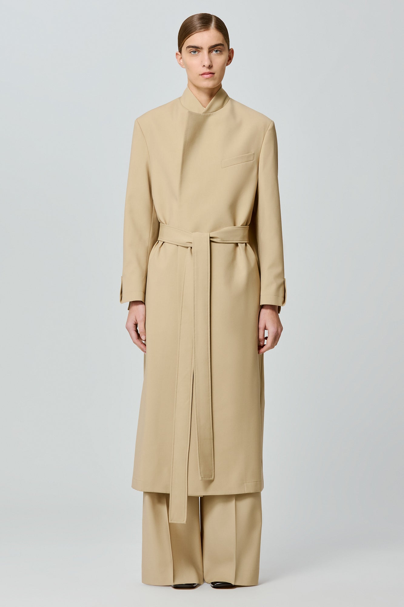 Sa Su Phi Lauren cappotto lana cammello donna