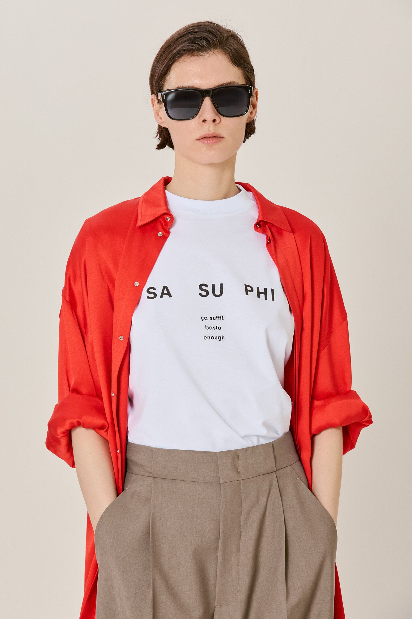 Sa Su Phi Valentina camicia abito raso rossa