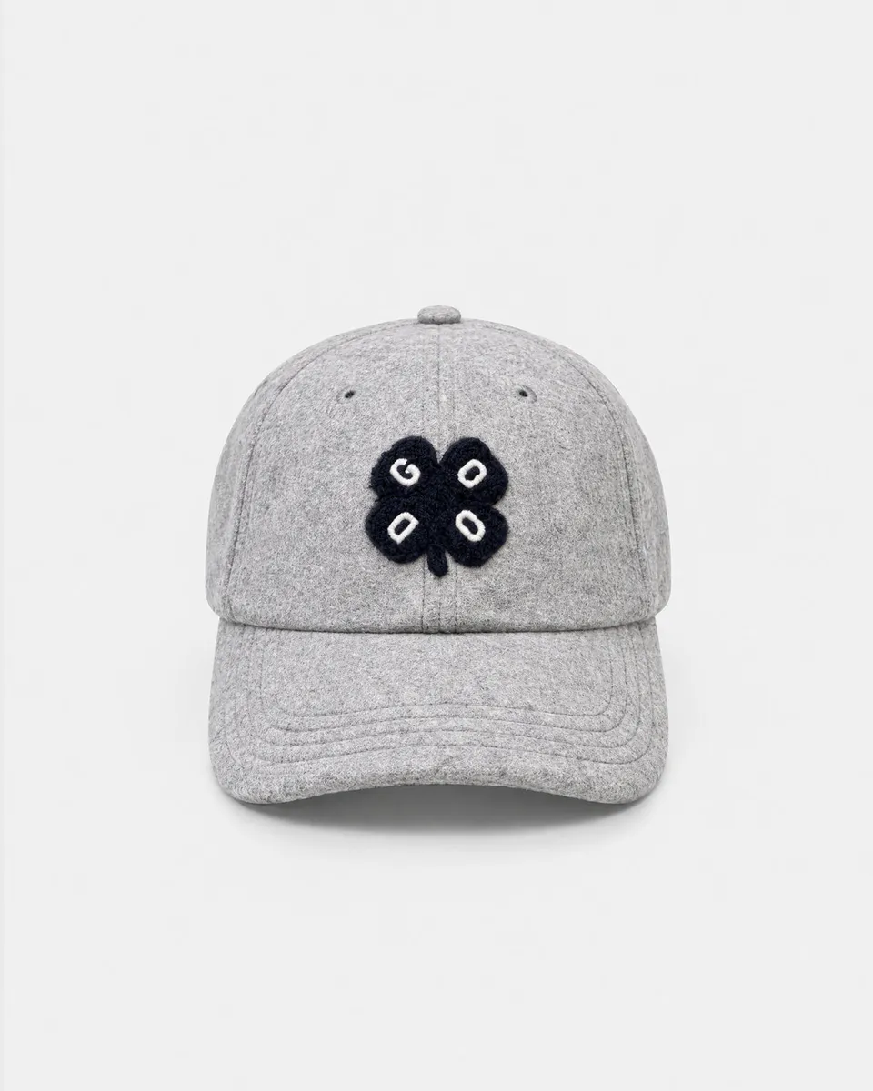 GOODPEOPLE Wool Cap berretto lana grigio melange