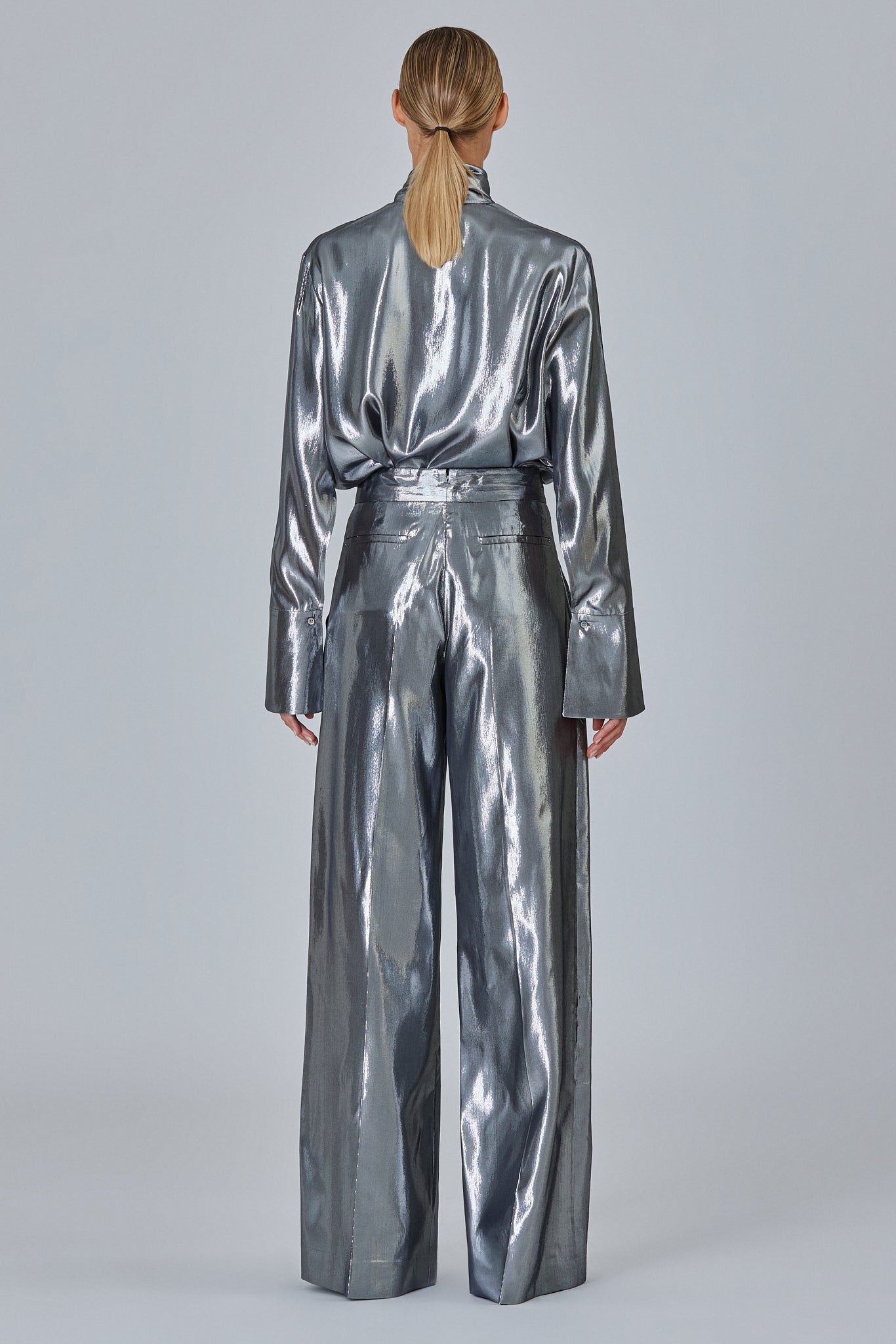 Sa Su Phi Bogart pantaloni larghi in lurex metallizzato