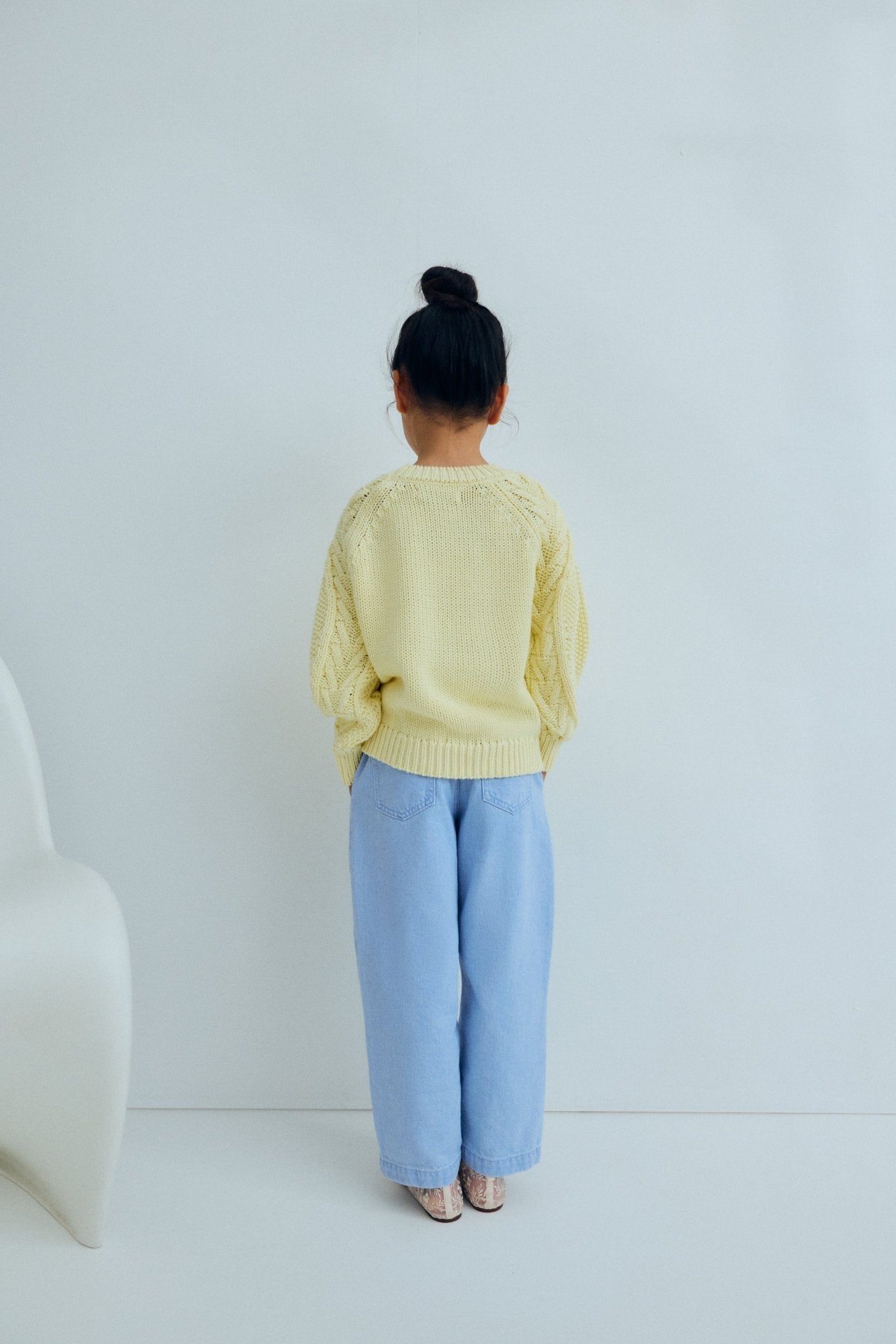 The New Society Ginger pantaloni bimbi denim chiaro baggy