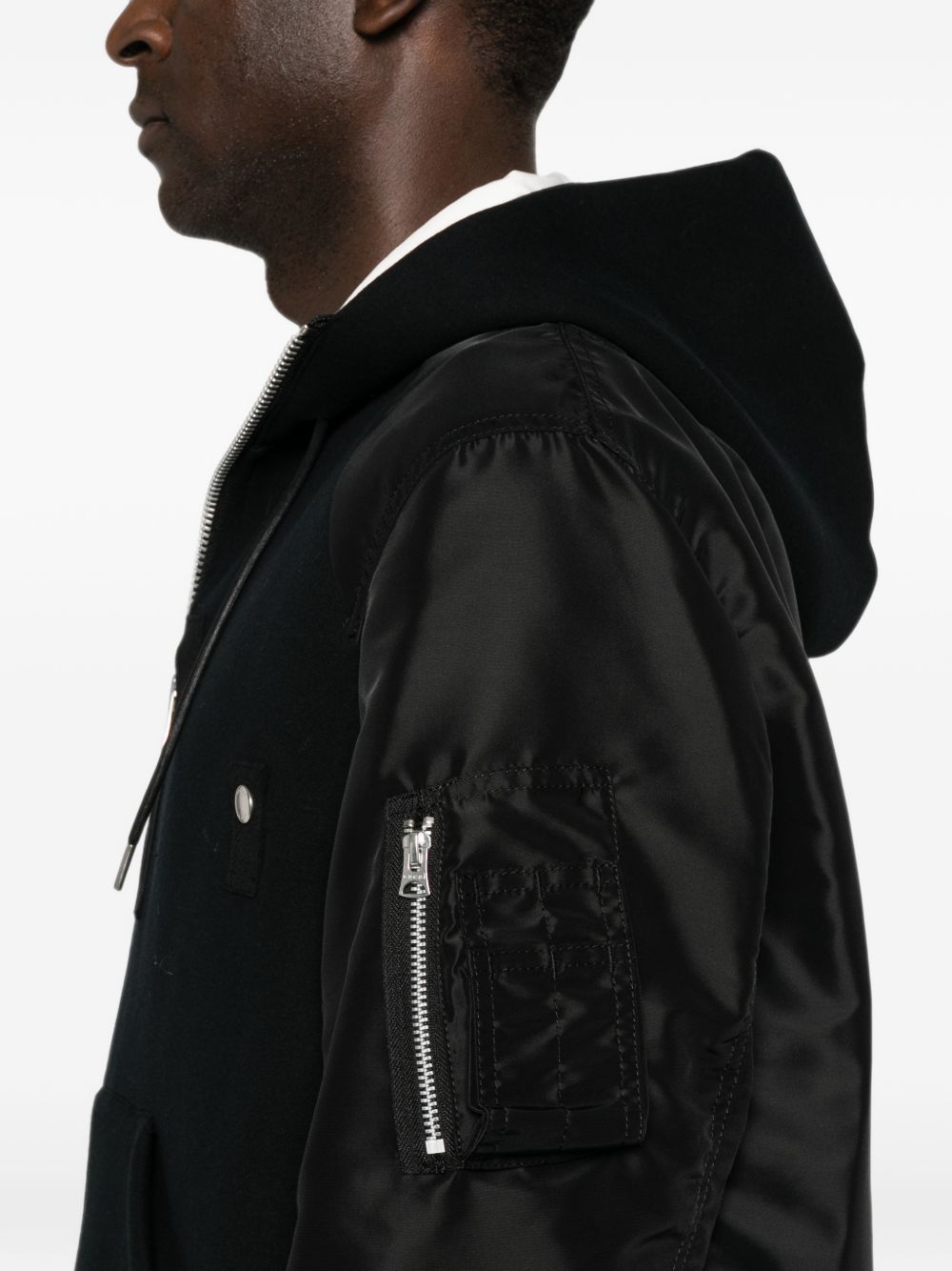 Sacai 26-04136M Felpa Nera Uomo