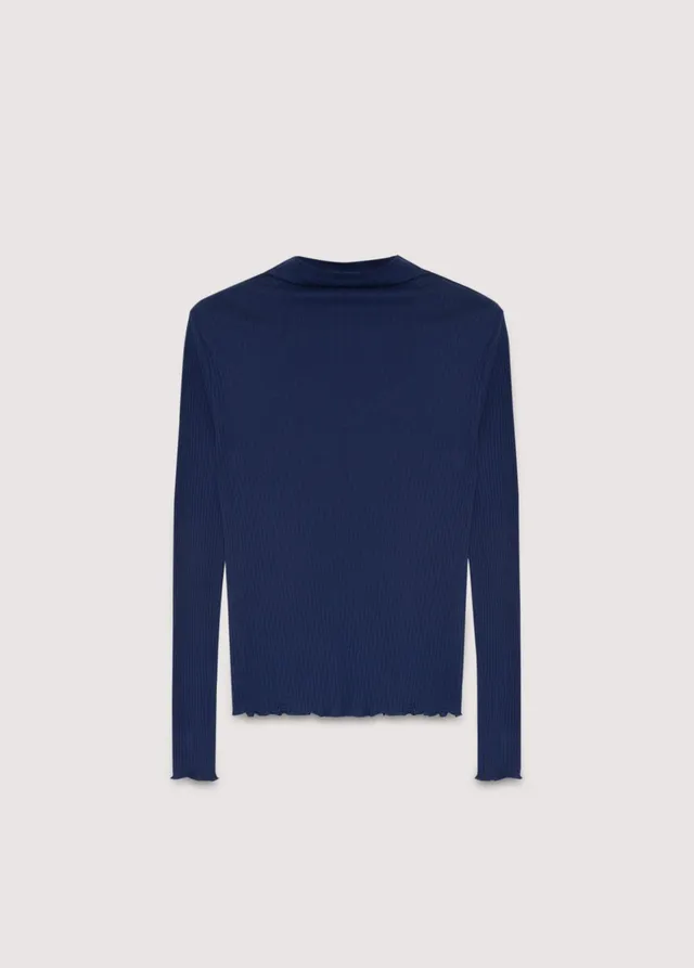 The New Society Enea maglietta donna blu navy in cotone