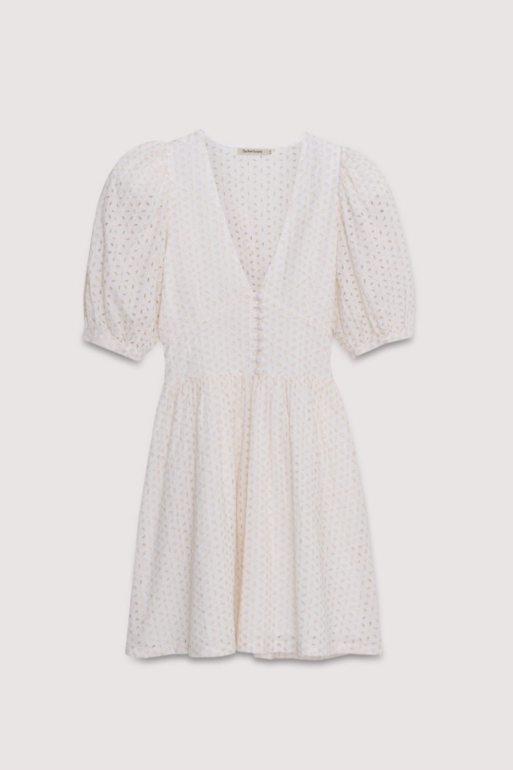 The New Society Nemesis vestito donna bianco ricamato