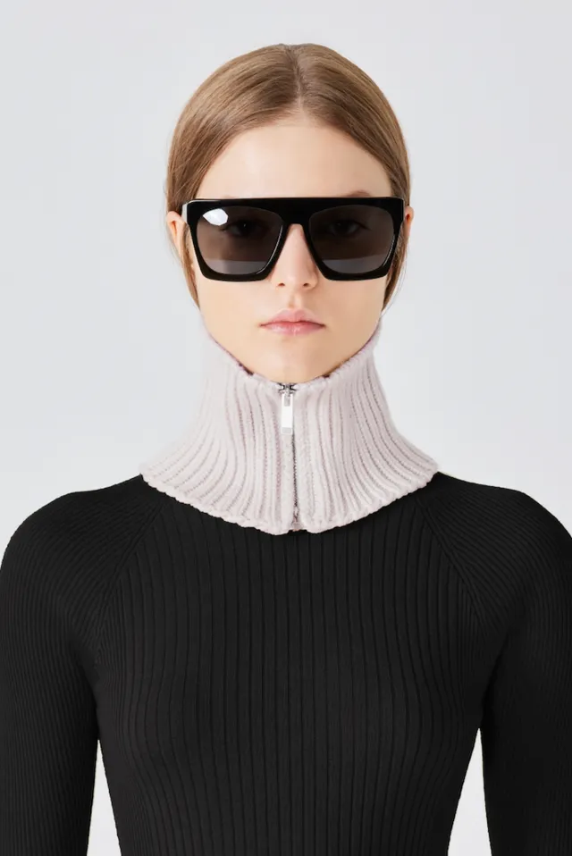 Sa Su Phi Knit Cash Collar colletto cashmere nude taglia U