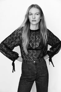 The New Society Anita camicetta pizzo nero Eclipse Noir