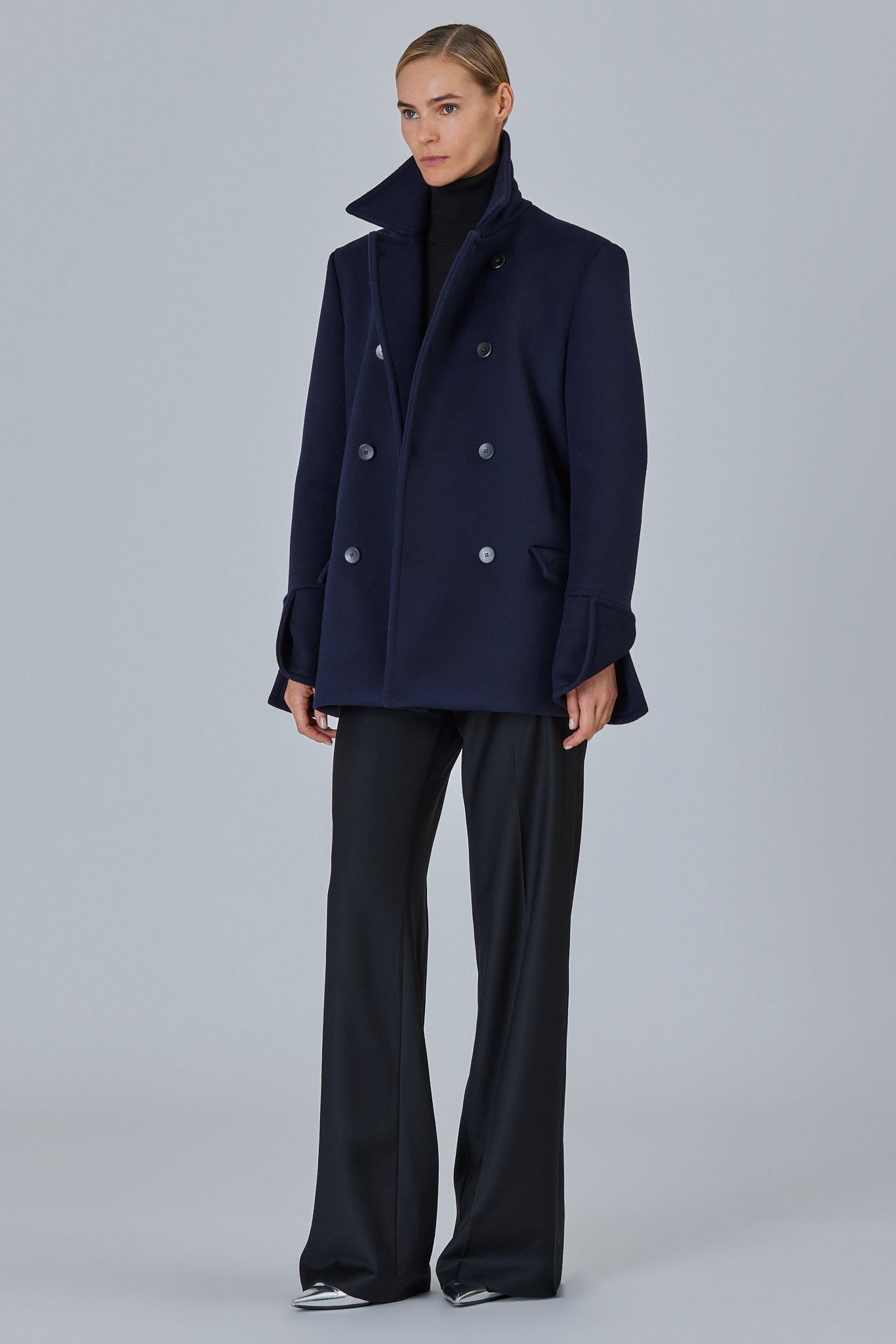 Sa Su Phi Short Double Cashmere Peacoat cappotto corto
