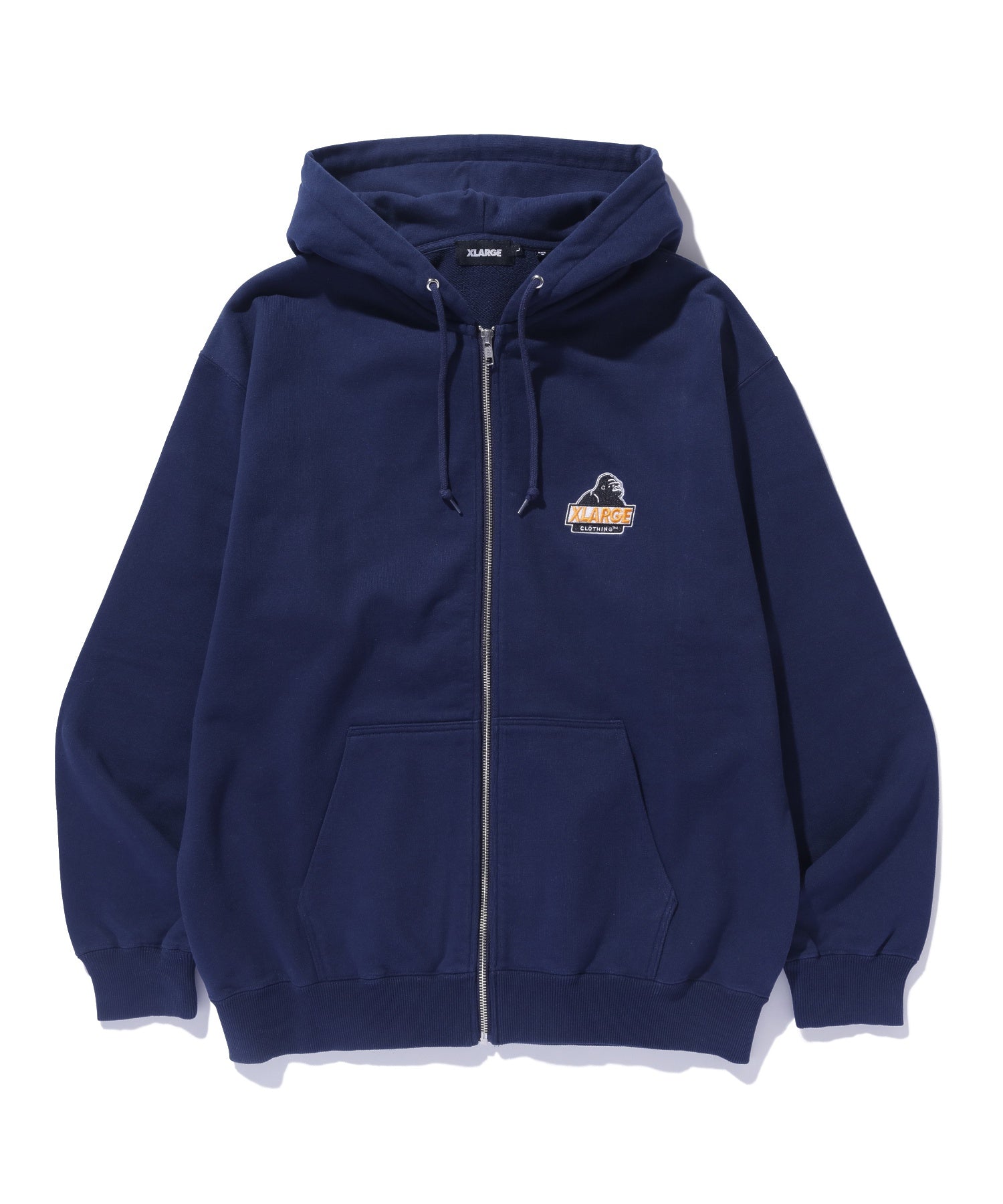 X-Large Slanted OG Zip felpa con cappuccio nero