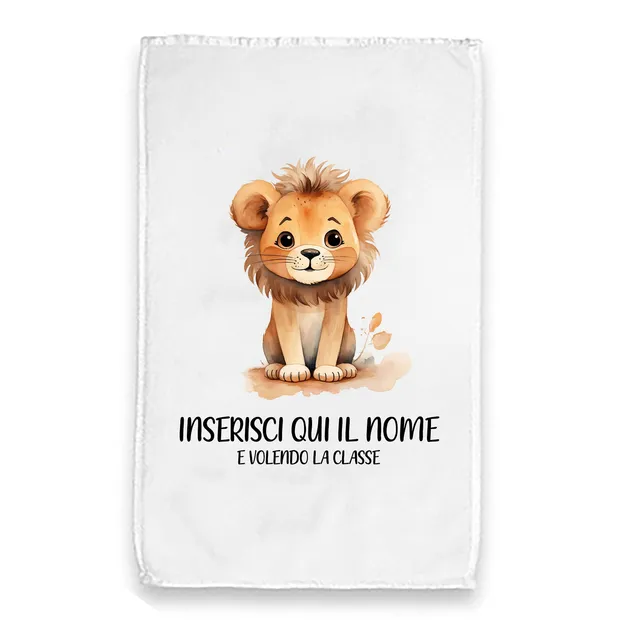 Mr. Gadgets Leone asciugamano bambini personalizzabile