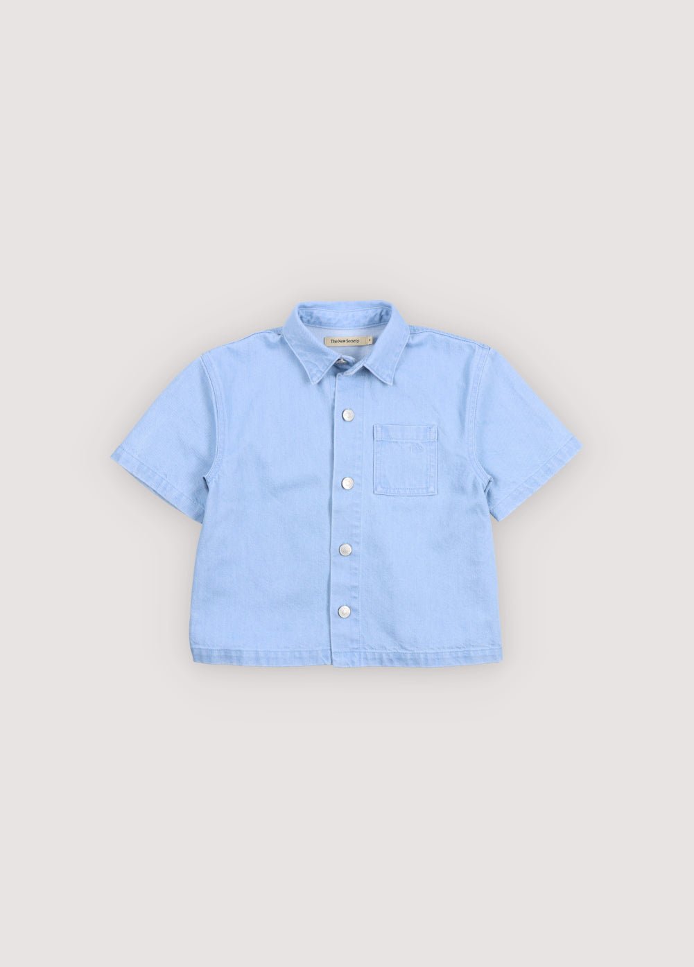 The New Society Ginger camicia bambino denim chiaro