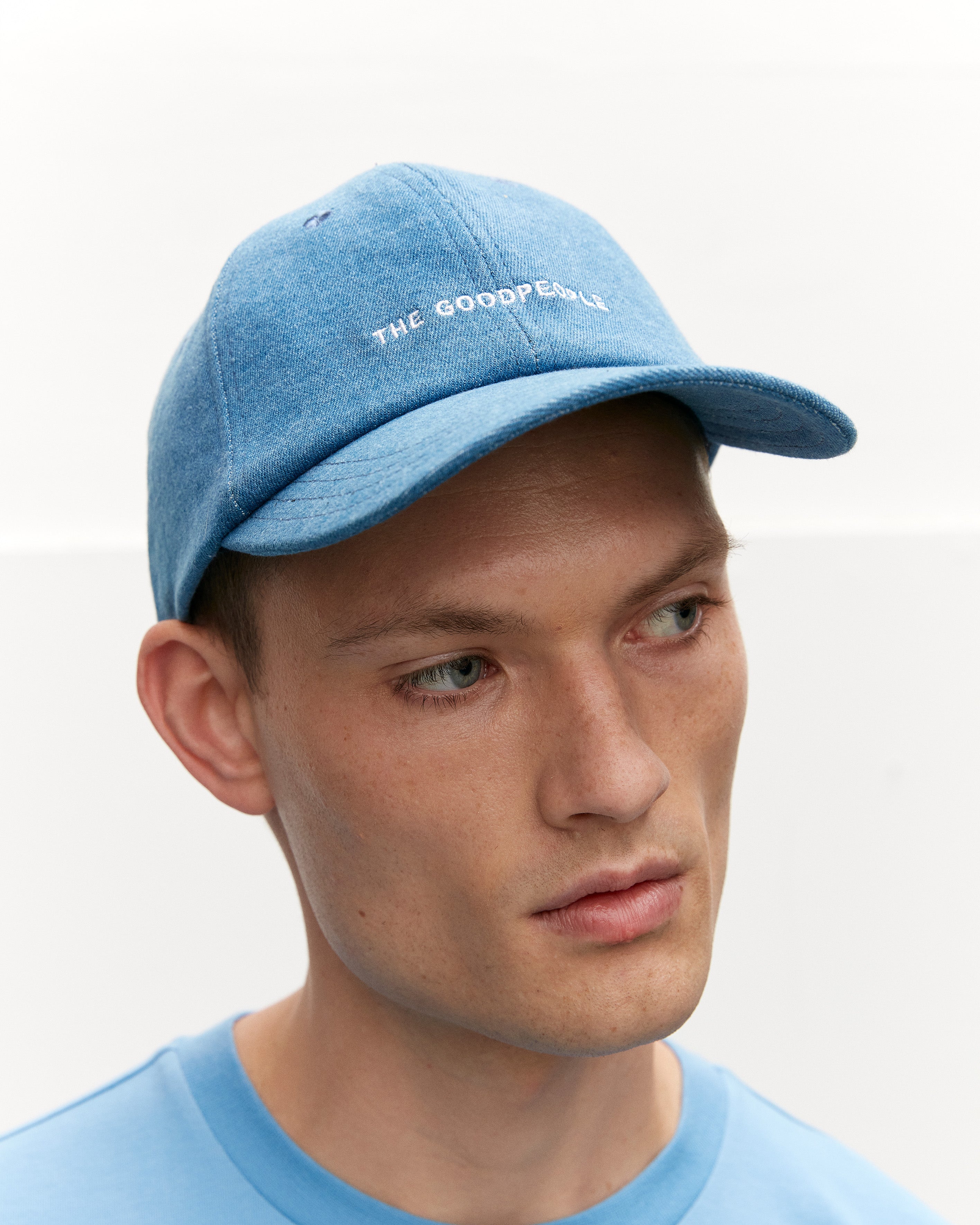 GOODPEOPLE Xcap cappello cinque pannelli denim blue
