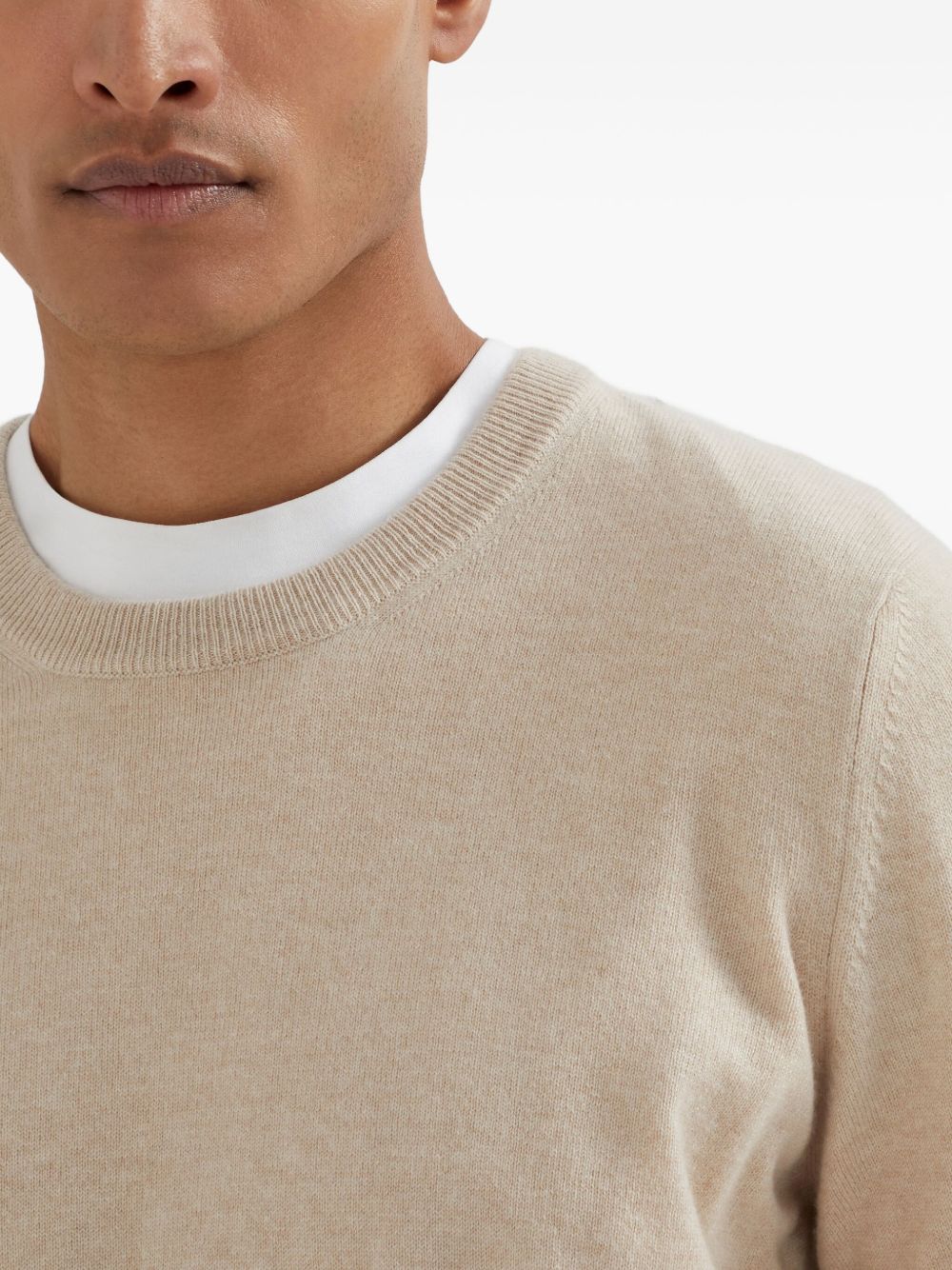 Brunello Cucinelli M2200100 maglia uomo sabbia