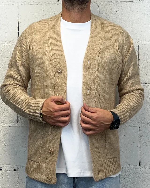 ONLYONE OVER-D Tasche Toppa cardigan crema regolare