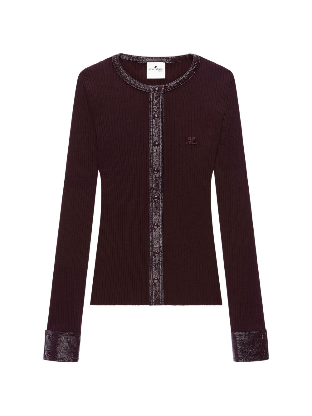 Courreges 326MGI056FI0001 cardigan donna burgundy