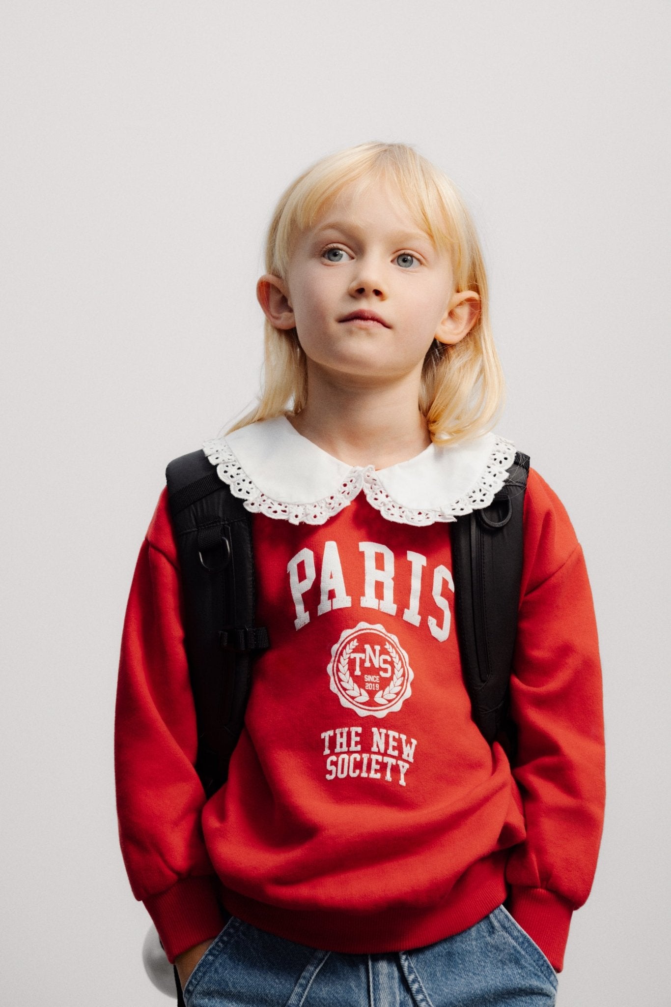 The New Society Paris felpa bambino cotone