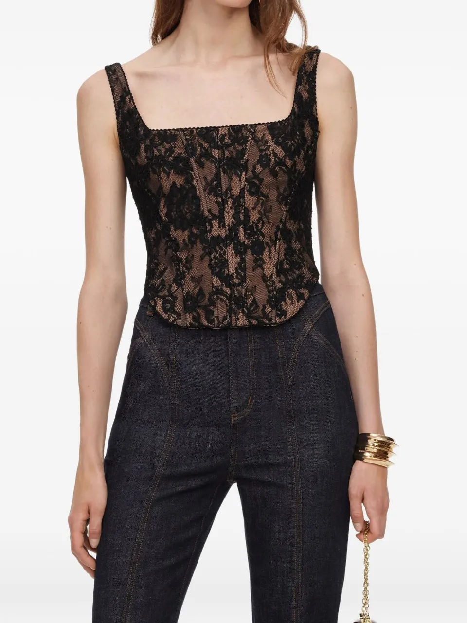 Self-Portrait AW26-004T top nero donna