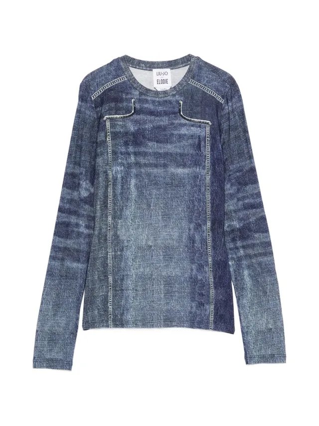 Liu Jo UF6515J1624 t-shirt special denim donna