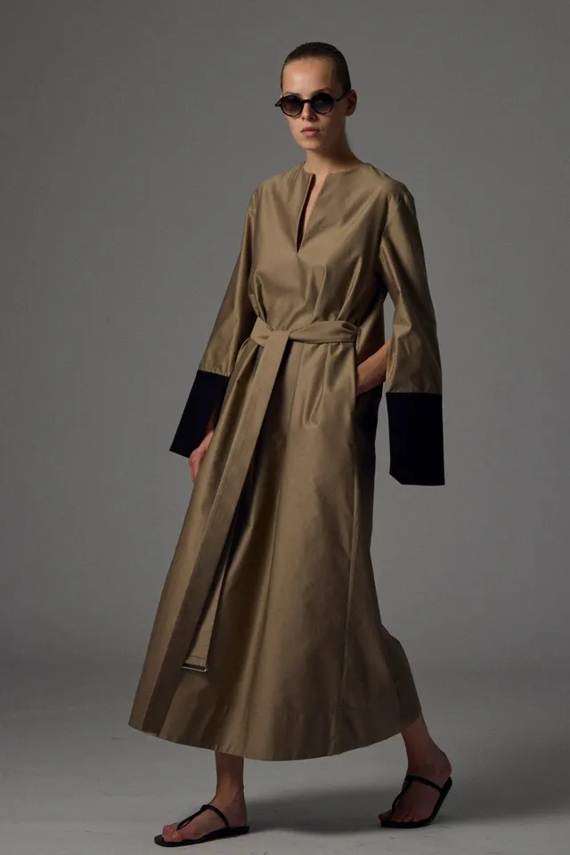 Sa Su Phi Kaftano abito lungo cotone gabardine taglia 38