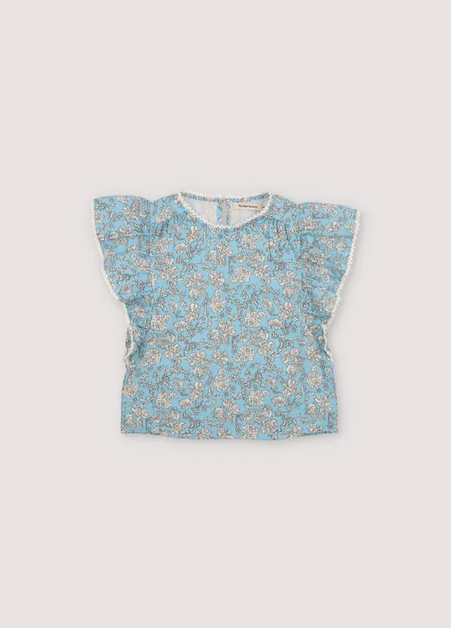 THE NEW SOCIETY Melina Blouse camicetta 6 anni Peony Powder Blue Print