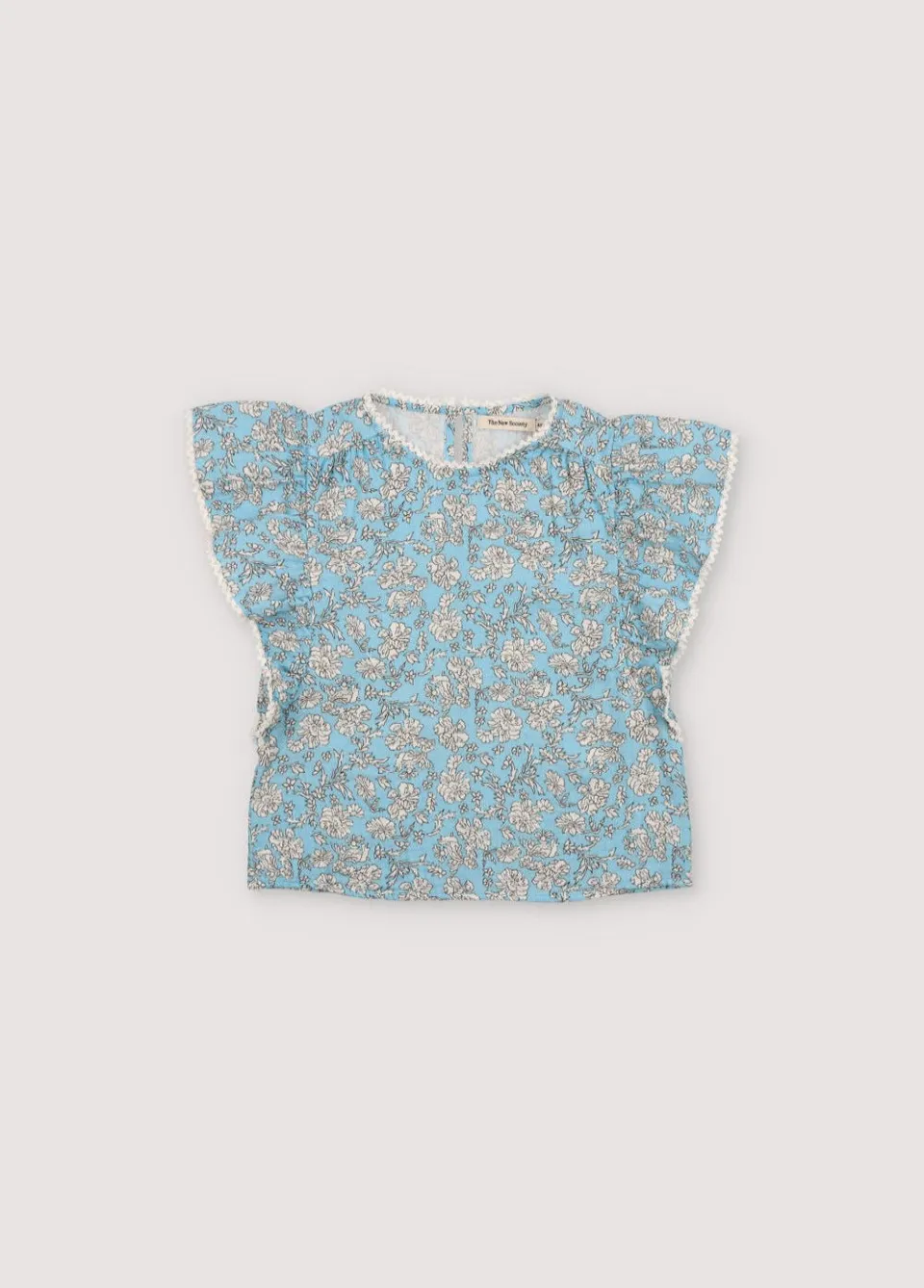 THE NEW SOCIETY Melina Blouse camicetta 6 anni Peony Powder Blue Print