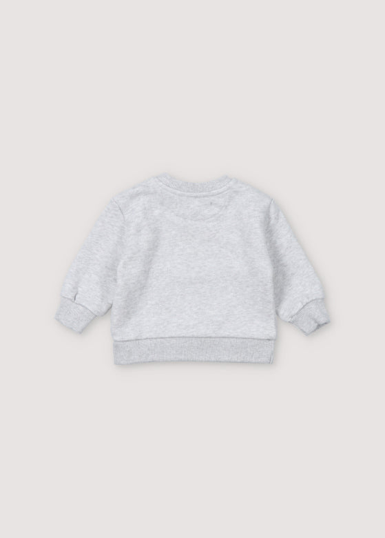 The New Society Mykonos felpa neonato grigio melange cotone