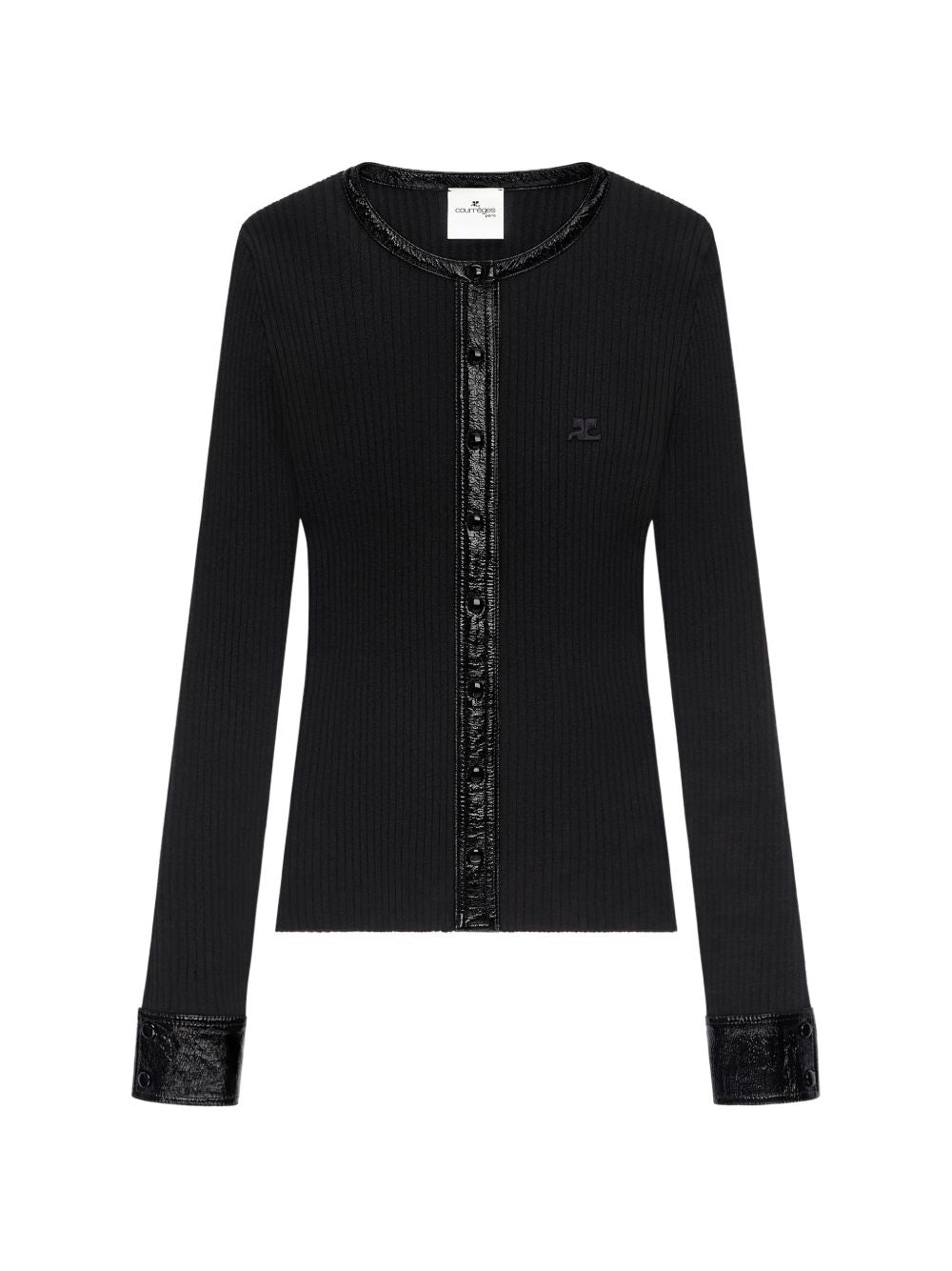 Courreges 326MGI056FI0001 cardigan nero donna