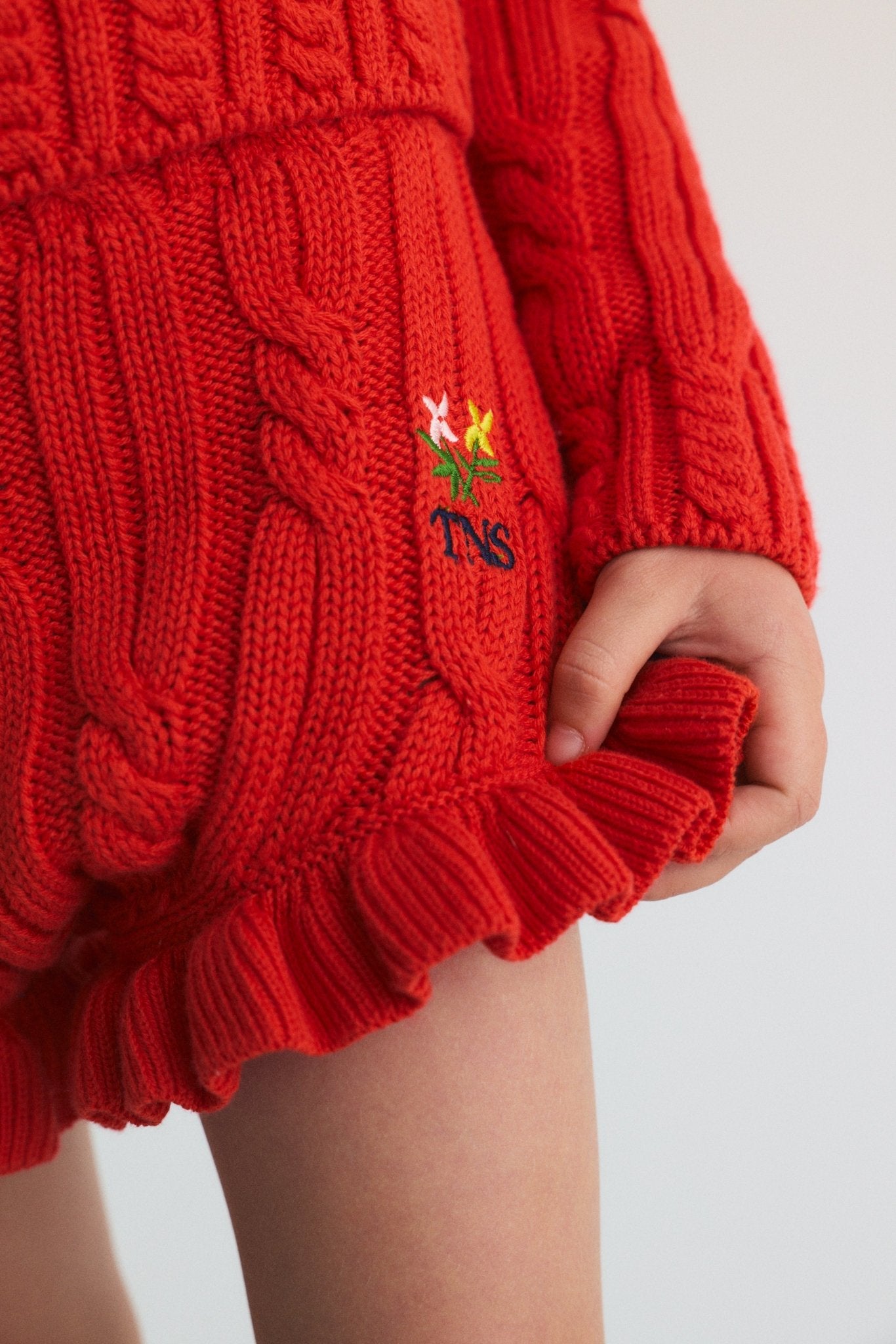 The New Society Bluebell maglione Tulip Red bambina cotone