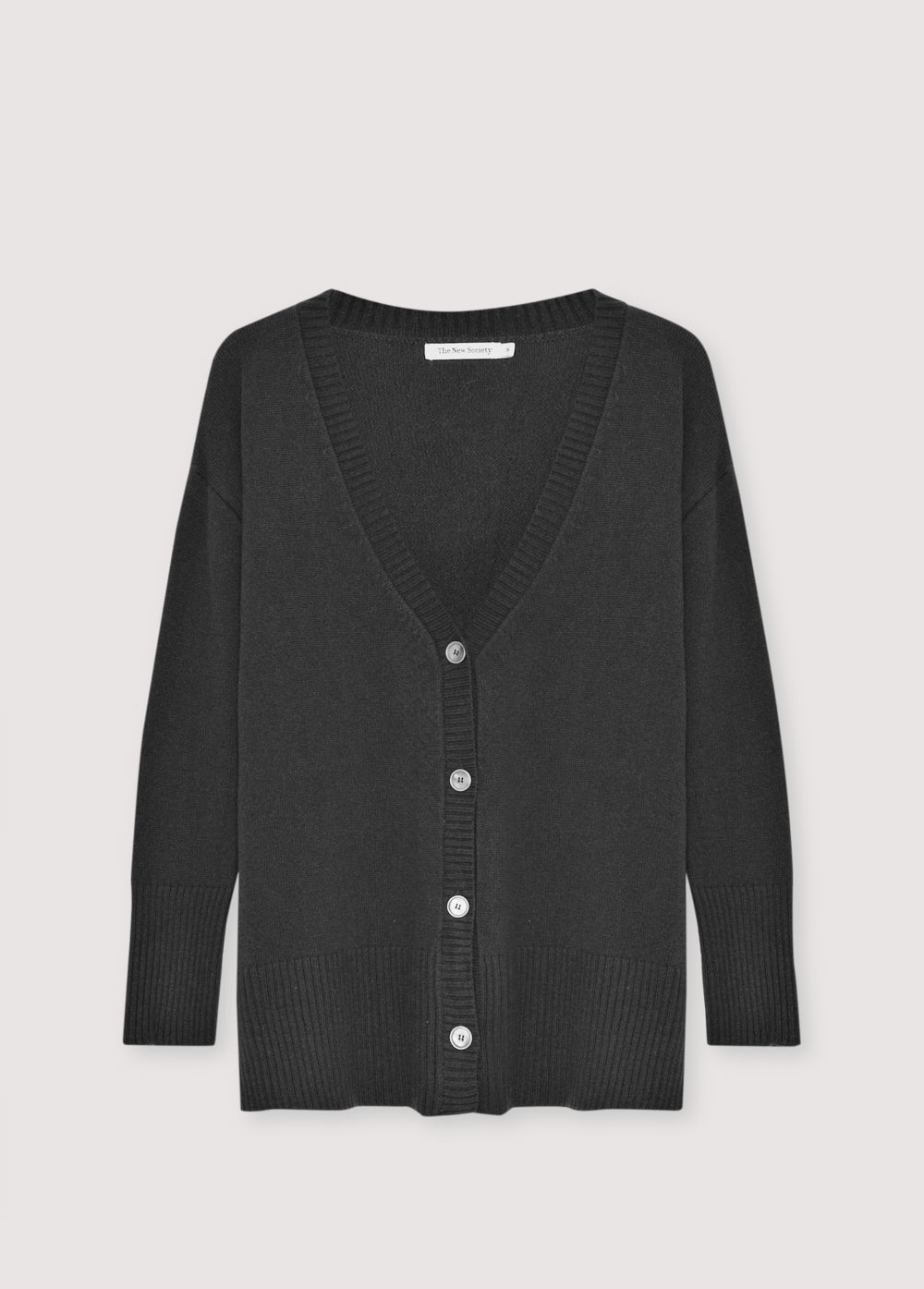 The New Society Agatha cardigan donna grigio cashmere
