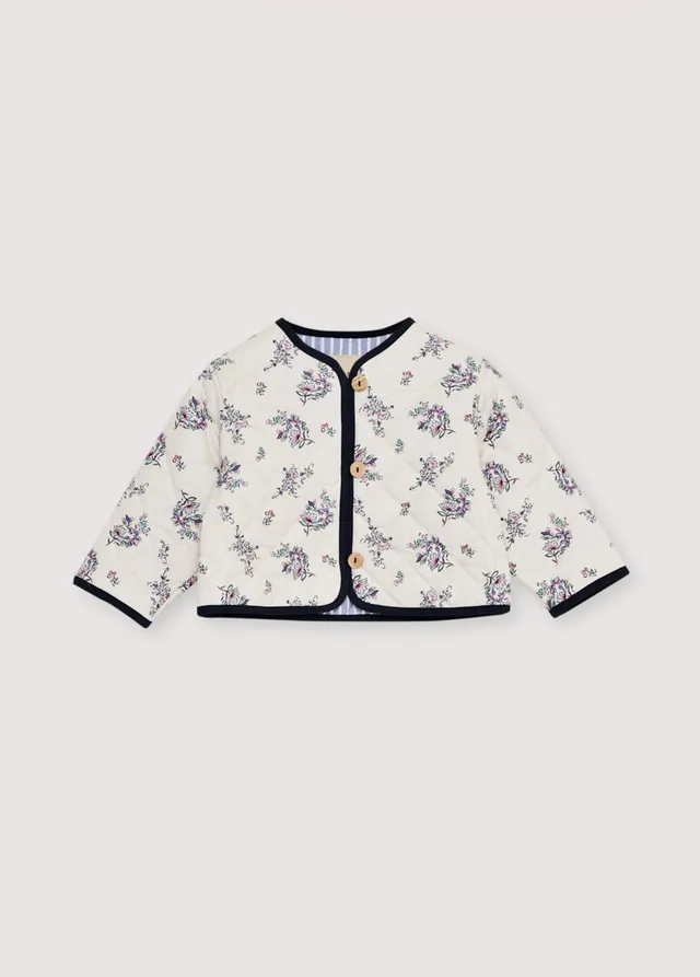The New Society Emma Giacca Neonato Cotone Fiori 6M