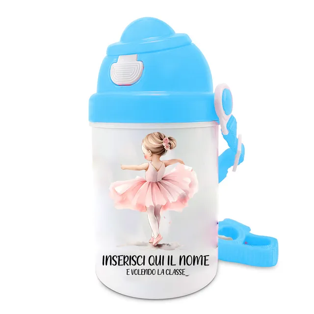 Mr. Gadgets Ballerina borraccia azzurra bambini leggera