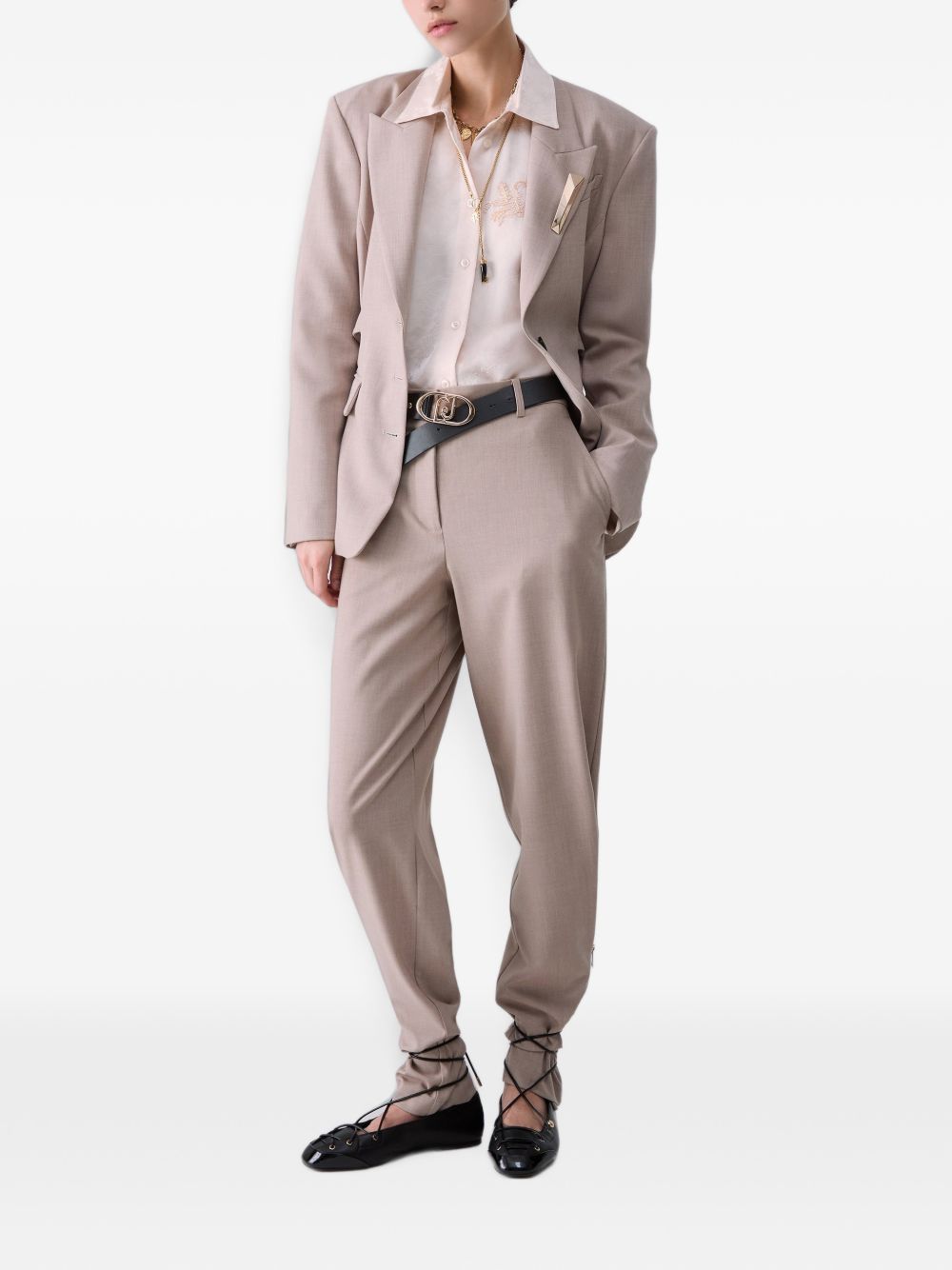 Liu Jo Black CF6025T793A pantaloni beige melange