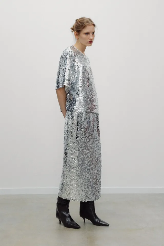 The New Society Muse Woman Skirt gonna paillettes midi