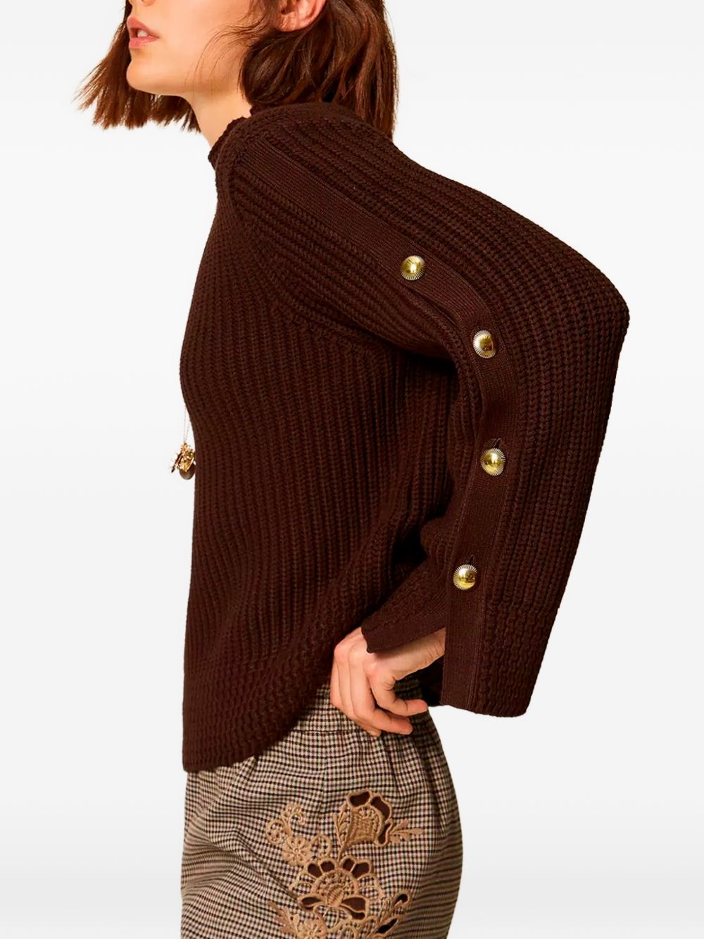 Twinset 262TP3170 maglia marrone scuro donna